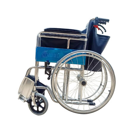 รถเข็นวีลแชร์  ELDERLIFE รุ่น HT-211H ล้อใหญ่ เหล็กชุปโครเมี่ยม_9